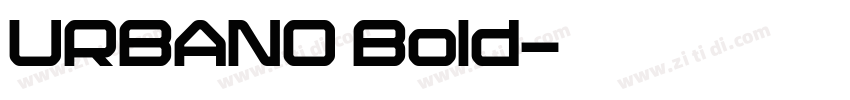 URBANO Bold字体转换